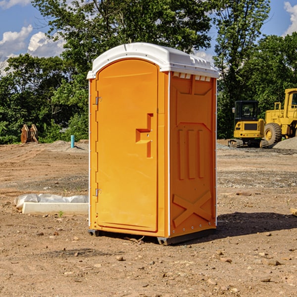 how often are the portable restrooms cleaned and serviced during a rental period in Oak Creek